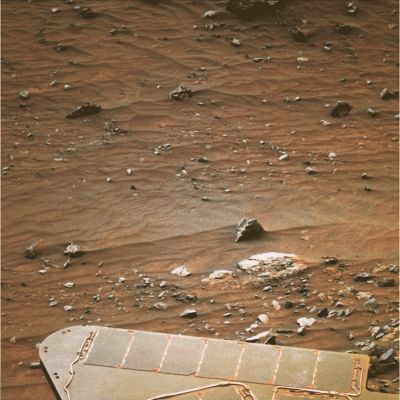 Solar Panels and Small Dunes - Sol 1425 (possible natural colors + MULTISPECTRUM; credits: Dr G. Barca)
nessun commento
Parole chiave: MER Opportunity - Solar Panels and Rocky Surface