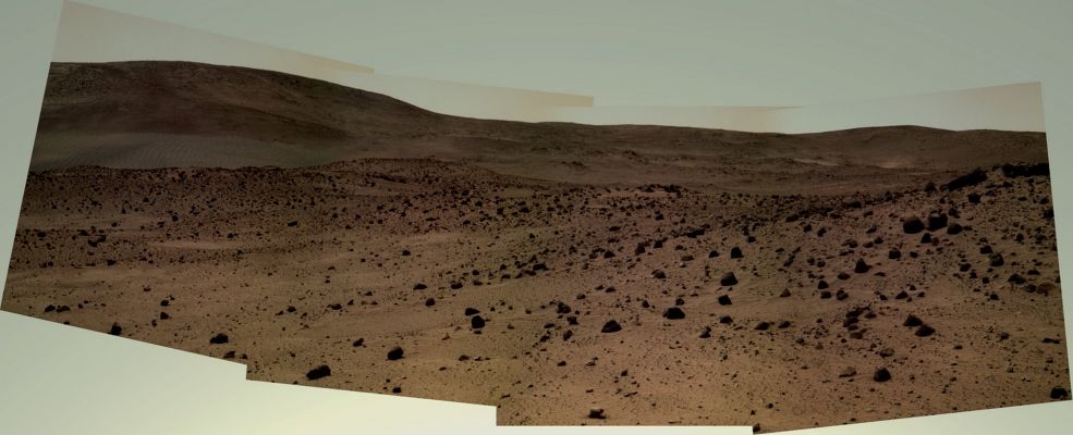El Dorado and Husband Hill Panorama - Soles 1675-1681 (possible True Colors; credits: Dr G. Barca & Lunar Explorer Italia)
nessun commento
Parole chiave: Mars Panorama - Gusev Crater - El Dorado Dunefield