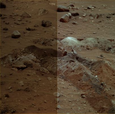 Different Eyes, Different Visions - Sol 1852 (Natural Colors; credits for the additional process. and color.: Elisabetta Bonora (Dx) and Paolo C. Fienga (Sx) - Lunexit Team)
nessun commento
Parole chiave: Martian Surface - Rover Tracks, Rocks, Pebbles and Sands