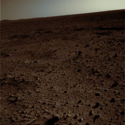 Horizon - Sol 189 (Natural Colors; credits for the additional process. and color.: Dr Paolo C. Fienga - Lunexit Team)
Left Navigation Camera (NavCam) Non-linearized Full frame EDR acquired on Sol 189 of Spirit's Mission to Gusev Crater at approximately 16:22:12 Mars Local Time (M.L.T.).
Parole chiave: Martian Horizon - Gusev Crater