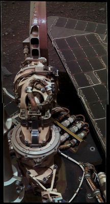 Spirit and Surface - Sol 2017 (True Colors; credits: Dr M. Faccin)
Spirit è "super-impolverato"? Secondo la NASA, si; ma per quanto si vede in questo splendido frame...noi diremmo proprio di no.
Parole chiave: Spacecraft - MER Spirit - Bridge and Surface