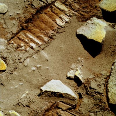 Sulphur? - Sol 206 (Possible True Colors; credits: Dr M. Faccin & Lunexit)
nessun commento
Parole chiave: Martian Surface - Rover Tracks and Sulphurous Dust