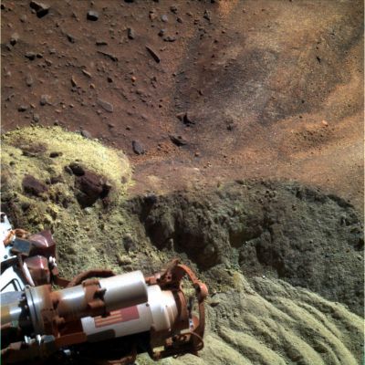 Possible Sulphur-rich Sub-Surface near Spirit - Sol 2185 (Natural Colors; credits: Dr Gianluigi Barca - Lunexit Team)
nessun commento
Parole chiave: Martian Surface - possible Sulphur-rich Ground 