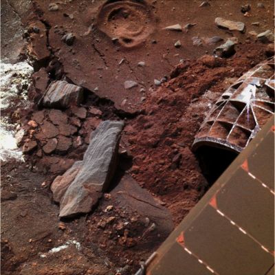Heavily Disturbed Terrain - Sol 2190 (Absolute Natural Colors; credits for the additional process. and color.: Drr Gianluigi Barca & Paolo C. Fienga - Lunexit Team)
nessun commento
Parole chiave: Martian Surface - Heavily Disturbed Terrain