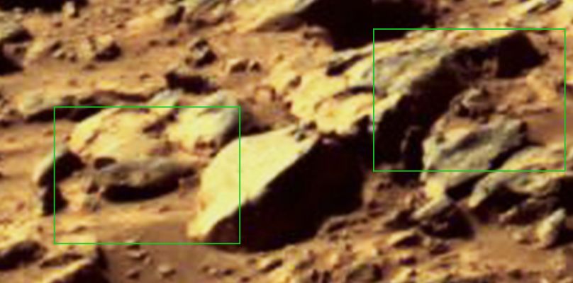 Anomalous Surface Features - Sol 297 (CTX Frame - by Ivana Tognoloni - Lunexit Team)
Dalla nostra Amica e Partner (di lunga data), Ivana Tognoloni, due rilievi - decisamente - "anomali" (o "peculiari, così qualche ignoto idiota la smetterà di chiamarci "Complottisti") ripresi dal Rover Spirit, durante il suo 297mo Sol di Esplorazione del Cratere Gusev. In questo Context Frame, i due rilievi potrebbero sfuggire ad un occhio non abituato, ma le successive magnificazioni, chiariranno le nostre perplessità. Si tratta di Rocce dalla forma "Unica"? Sono "Pseudo-Rocce"? Sono "Fossili"? Sono "Illusioni Ottiche"? NESSUNO può essere certo di nulla, dato che gli Amici di Pasadena (ed i loro accoliti), su queste problematiche, non hanno mai speso una parola. Sarà, forse, perché è "inutile", come dicono "quelli che sanno tutto" (i soliti anonimi codardi da Forum che, forse, spendono tutti i loro week-ends su Marte....), o forse sarà perché è "scomodo" tentare di interpretare l'ininterpretabile (come sosteniamo noi). La Verità? Quella, come sempre, decidetela Voi. Noi Vi diamo il materiale su cui riflettere. 
Il resto, fatelo Voi: possibilmente usando Prudenza ed Educazione. Un GRANDE Ringraziamento ad Ivana, come sempre.
Parole chiave: Gusev Crater - Anomalous Rocks