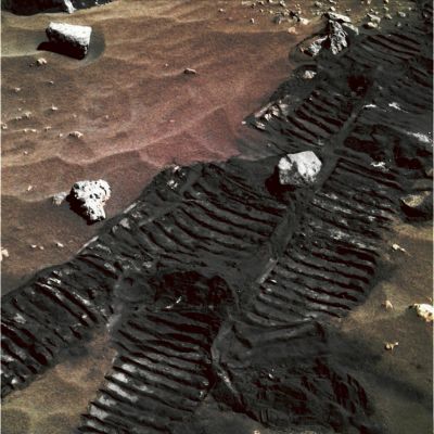 Rover Tracks and Small Rocks - Sol 336 (possible True Colors; credits: Dr G. Barca)
nessun commento
Parole chiave: Martian Surface - Rover Tracks