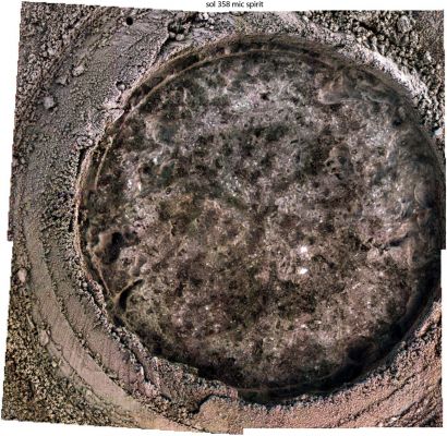 Effects of Abrasion - Sol 358 (an Image-Mosaic in Absolute Natural Colors by Dr Marco Faccin - Lunexit Team)
nessun commento
Parole chiave: Microscopic Imager - RAT Work