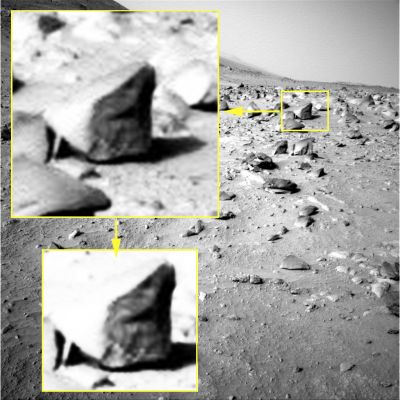 Martian Pseudo-Rocks - Sol 388 (CTX Frame - credits: Ivana Tognoloni)
...A proposito di "Pseudo-Rocce"...
Parole chiave: Martian Surface - Extremely unusually-looking Surface Feature