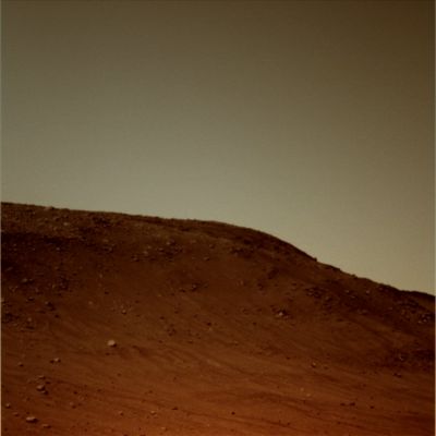 Reddish Hill and Greenish Sky - Sol 413 (Natural Colors; credits: Lunar Explorer Italia)
Caption NASA:"Left Panoramic Camera Non-linearized Full frame EDR acquired on Sol 413 of Spirit's Mission to Gusev Crater at approximately 14:42:19 MLT; camera commanded to use Filter 6 (482 nm)".
Parole chiave: Mars Panorama - Gusev Crater - Columbia Hills