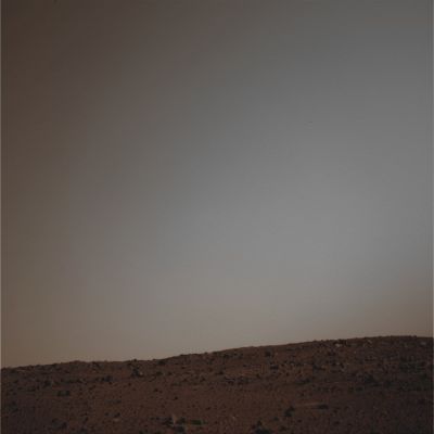 Middle Afternoon at Gusev Crater - Sol 520 (Absolute Natural Colors; credits for the additonal process. and color.: Dr Paolo C. Fienga - Lunexit Team)
Left Navigation Camera Non-linearized Full frame EDR acquired on Sol 520 of Spirit's mission to Gusev Crater at approximately 16:18:17 Mars Local Solar Time. 
Parole chiave: Martian Horizon - Gusev Crater