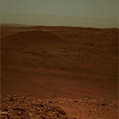 The "foggy" distant Rim of Gusev Crater - Sol 621 (Natural Colors; credits: Lunar Explorer Italia)
nessun commento
Parole chiave: Mars Panorama - Gusev Crater