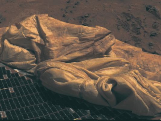 Deflated Airbags - Sol 18 (MULTISPECTRUM; credits: Lunexit)
nessun commento
Parole chiave: Deflated Airbags and Martian Soil