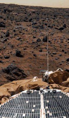 The Atmospheric Structure/Meterology Instrument MAST - Sol 18 (possible True Colors; credits: Dr G. Barca)
nessun commento
Parole chiave: Spacecraft - Pathfinder Lander - Solar Panels and Deflated Airbags