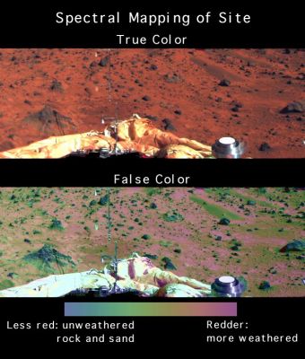The Spectral Mapping of the Soujourner-Pathfinder Landing Site - Sol 19 (credits: NASA)
nessun commento
Parole chiave: Martian Surface - Deflated Airbags and Soil