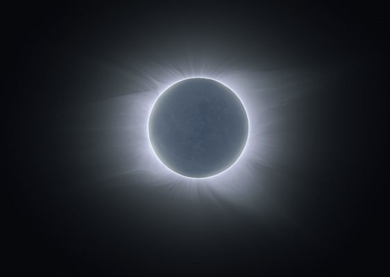 The "Crown" of the Sun
Dalla Rubrica "NASA - Picture of the Day" del giorno 21 Luglio 2010:"During a total Solar Eclipse, the Sun's extensive Outer Atmosphere, or Corona, is an inspirational sight. Subtle shades and shimmering features that engage the eye span a brightness range of over 10,000 to 1, making them notoriously difficult to capture in a single photograph. 
But this composite of 7 consecutive digital images over a range of exposure times comes close to revealing the Crown of the Sun in all its glory. The telescopic views were recorded from the Isla de Pascua (Easter Island) during July, 11th, 2010 Total Solar Eclipse and also show solar prominences extending just beyond the edge of the eclipsed Sun. 

Remarkably, features on the dim, Near Side of the New Moon can also be made out, illuminated by Sunlight reflected from a Full Earth".
Parole chiave: The Sun from Earth