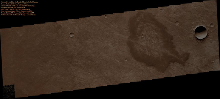 Strange Surface Feature in Solis Planum (Absolute Natural Colors; additional process. and color.: Dr Paolo C. Fienga - Lunexit Team)
nessun commento
Parole chiave: Mars from orbit - Solis Planum Region