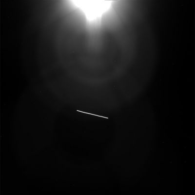 Streak or Star-trail?
Poco al di sotto di Encelado (totalmente sovraesposto), una "Striscia di Luce" dalla forma curiosa e non regolarissima. Di che si tratta?
Sarà un fantomatico "streak", sulla cui origine si potrebbe discutere per secoli senza però arrivare a nulla, oppure si tratta di una semplicissima "star-trail"?

Voi che dite?
Parole chiave: Saturn's Sky