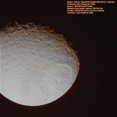 The cratered Lands of Tethys (4)
nessun commento
Parole chiave: Saturn's Moons - Tethys