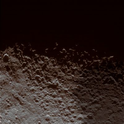 Tethys (natural colors; elab. Lunexit)
Caption NASA:"N00090940.jpg was taken on August 29, 2007 and received on Earth August 30, 2007. The camera was pointing toward TETHYS that, at the time, was approx. 48.664 Km away, and the image was taken using the CL1 and CL2 filters. This image has not been validated or calibrated".
Parole chiave: Saturn's Moons - Tethys
