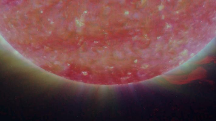 The South Pole of the Sun
STEREO, a two-year mission, launched October 2006, will provide a unique and revolutionary view of the Sun-Earth System. The two nearly identical observatories -- one ahead of Earth in its orbit, the other trailing behind -- will trace the flow of energy and matter from the Sun to Earth. They will reveal the 3D structure of coronal mass ejections; violent eruptions of matter from the sun that can disrupt satellites and power grids, and help us understand why they happen. STEREO will become a key addition to the fleet of space weather detection satellites by providing more accurate alerts for the arrival time of Earth-directed solar ejections with its unique side-viewing perspective. 
Parole chiave: The Sun from Space