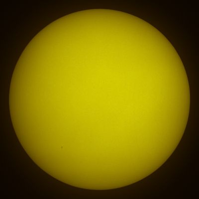 The Sun, Atlantis and Hubble
Caption NASA, da "NASA - Picture of the Day" del giorno 16 Maggio 2009:"On Wednesday, May 13th 2009, two, tiny, fast moving spots crossed an otherwise featureless Solar Disk. Not Sunspots though, the dark blemishes were silhouettes of the shuttle orbiter Atlantis and the Hubble Space Telescope side by side. 
To record this sharp picture of the orbiting pair against the face of the Sun, astronomer Thierry Legault carefully set up his camera and telescope near the center of a 5 Km wide path of visibility about 100 Km South of Kennedy Space Center in Florida. He opened the shutter for 1/8000th second at 12:17 EDT, catching Atlantis and Hubble at a range of 600 Km while they were moving at a relative speed of about 7 Km-per-second. 
The total duration of the transit (Sun crossing) was 0,8". Atlantis (top) is approaching Hubble prior to capturing the space telescope. Thursday (May 14, 2009), Astronauts began a series of spacewalks to perform the maintenance as part of the final mission to Hubble".
Parole chiave: From Earth Pictures - Amatorial Pictures