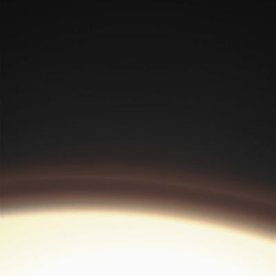 The "Multi-Layered" Atmosphere of Titan (MULTISPECTRUM - Overexposed; credits for the additional process. and color.: Lunexit)
Caption NASA:"N00098823.jpg was taken on December 20, 2007 and received on Earth December 22, 2007. The camera was pointing toward TITAN that, at the time, was approx. 186.227 Km away, and the image was taken using the CL1 and UV3 filters. This image has not been validated or calibrated".
Parole chiave: Saturn's Moons - Titan
