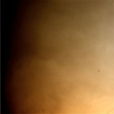 Titan in possible True Colors (credits by Lunar Explorer Italia)
Caption NASA:"N00124864.jpg was taken on December 05, 2008 and received on Earth December 06, 2008. The camera was pointing toward TITAN that, at the time, was approximately 171.534 Km away.
The image was taken using the CL1 and CB3 filters".
Parole chiave: Saturn's Moon - Titan