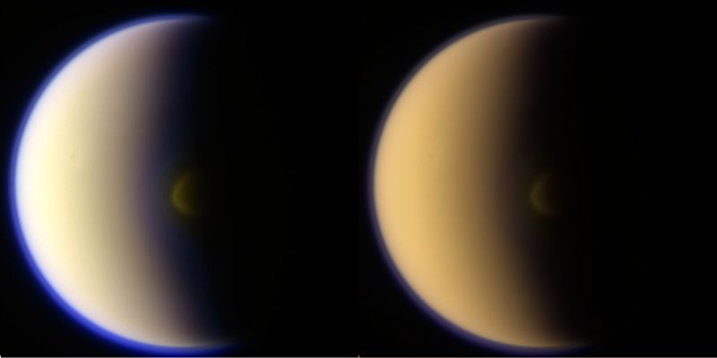 Visions of Titan (Superdefinition, False Colors - Left-Sx - Calibrated Natural Colors - Right-Dx -; credits for the additional process. and color.: Elisabetta Bonora and Marco Faccin/Lunar Explorer Italia/Italian Planetary Foundation) 
nessun commento
Parole chiave: Titan