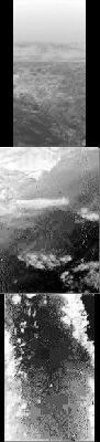 On the way down... - Sol 1 (GIF-Movie; credits: Dr G. Barca)
Ma questa interpretazione, a nostro parere, è estremamente improbabile, per non dire completamente erronea.
Che la superficie di Titano non giaccia nella più totale oscurità e che quindi essa riceva una certa illuminazione, è un fatto (pensate non solo e non tanto all’illuminazione solare, quanto all’illuminazione derivante da Saturno stesso); ma che questa illuminazione sia, mutatis mutandis, soltanto di poco superiore all’illuminazione del suolo che possiamo verificare noi stessi da Terra durante una notte di Luna piena, è pure un fatto che ci sembra difficile negare.

Il Sole, dalla superficie di Titano, non è altro che una stella: certo, una stella molto luminosa, ma comunque troppo flebile e lontana per garantire un’illuminazione superficiale che sia anche solo discreta ed equiparabile, per difetto, a quella di un tardo (e nebbioso) crepuscolo invernale terrestre.

E poi - appunto! - esiste il “fattore nebbia”.
Le nebbie di Titano non si trovano solo negli strati alti e medio alti della sua atmosfera, ma giungono sino al suolo, laddove però tendono, riteniamo piuttosto sensibilmente, a diradarsi (ma mantenendosi sempre in banchi).

Ora, provate ad immaginare un mattino terrestre in cui, anche dopo il sorgere del Sole, una fitta e densa nebbia scura copra il cielo e la superficie: che cosa si vedrebbe? E come lo si vedrebbe?
Quale sarebbe la Dominante Cromatica che avremmo davanti agli occhi?

Ebbene sulla Terra il paesaggio che avremmo davanti - esperienza ed osservazione alla mano - lo si può “disegnare” come una distesa ovattata ed indefinibile di color bianco-grigio. Il cielo apparirà anch’esso bianco-grigio, ma comunque scuro (se non altro a tratti, laddove la nebbia è più fitta).
Il Sole non sarà visibile e la superficie, nei pochi metri che avremmo a disposizione per osservarla, si caratterizzerà come scura e piatta. Tutto il mondo apparirà buio, indistinto, sostanzialmente piatto e gelido.

E pensate che siamo sulla Terra, “soltanto” a (circa) 150 Milioni di Km dalla nostra Stella…

Ma su Titano? Titano si trova ad una distanza superiore al MILIARDO di Km dal Sole (circa 1,4 miliardi di Km). Che condizioni medie di illuminazione si potranno mai ipotizzare su quel pianeta, anche in difetto di nebbia?
Scarse, ovviamente. Scarse, ma non nulle.

La nostra ipotesi, che poggia sull’esame delle immagini ricevute e sull’analisi dei dati disponibili, suggerisce che la superficie di Titano possa essere debolmente illuminata, nelle ore diurne, da una luce arancio-gialla, appena sufficiente a rischiarare il panorama.
E’ difficile, se non impossibile, ipotizzare un parallelo terrestre, ma la nostra opinione (informata) è che il giorno pieno di Titano possa ricordare un tardo crepuscolo invernale terrestre, con la variante della dominante cromatica che, per questa “Luna Nebbiosa”, non dovrebbe essere il bianco-grigio scuro, bensì l’arancio-marrone.

Non è neppure irragionevole supporre che la luminosità dell’ambiente Titaniano possa essere sensibilmente influenzata dalla presenza o meno, nel suo tetro ed opaco cielo, di Saturno.
Infatti, come la Luna piena, sulla Terra, è causa di notti chiare e luminose, così la presenza del disco pieno di Saturno nel cielo di Titano potrebbe essere fonte di un’illuminazione discreta della sua superficie.

Non è poi neppure da escludere, a nostro parere, che il cielo di Titano possa esprimere una sua propria luminescenza la quale potrebbe essere il frutto di reazioni chimiche e chimico-fisiche del tutto peculiari che occorrono negli strati alti della sua atmosfera; quegli strati più esterni laddove gli elementi che la formano iniziano non solo a rarefarsi e scomporsi ma anche ad interagire con l’ambiente esterno e, in particolare, con le radiazioni cosmiche in arrivo dallo Spazio Profondo.
Quali reazioni possano effettivamente avviarsi e concludersi in un simile contesto non ci è dato saperlo, ma la presenza di scariche e luminescenze nell’atmosfera di Titano (visibili anche allorchè vengono riprese alcune sue Regioni immerse nella notte) costituisce un dato facilmente verificabile nelle migliaia di immagini che l’Orbiter Cassini ci ha mandato e continua a mandare da oltre quattro anni.

Le considerazioni sull’illuminazione di Titano, poi, come Vi sarà agevole intuire, non sono finalizzate esclusivamente a fornire al Lettore un’idea della tipologia di paesaggio che un ipotetico visitatore terrestre potrebbe trovarsi davanti, ma sono anche rivolte allo sviluppo di una considerazione assolutamente essenziale per coloro che si domandano se sarebbe possibile supporre l’esistenza, su questo gelido mondo, di Forme Vitali Vegetali di tipo simil-terrestre.

Ebbene, la risposta è no. Decisamente no.

Parole chiave: GIF-Movie