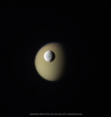 Fading in the Background... (Natural Colors; credits: Elisabetta Bonora - Lunexit Team)
nessun commento
Parole chiave: Saturnian Moons - Dione and Titan