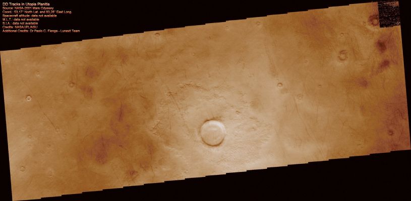 DD Tracks in Utopia Planitia (Saturated Natural Colors; credits for the additional process. and color.: Dr Paolo C. Fienga - Lunexit Team)
nessun commento
Parole chiave: Mars from orbit - DD Tracks