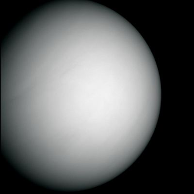 Venus (natural colors; credits: NASA)
Caption NASA:"The Planet Venus is enshrouded by a global layer of clouds that obscures its surface to the MESSENGER Dual Imaging System (MDIS) cameras. 

This single frame is part of a color sequence taken to help the MESSENGER team calibrate the camera in preparation for the spacecraft's first flyby of Mercury on January 14, 2008. Over the next several months the camera team will pore over the 614 images taken during this Venus encounter to ascertain color sensitivity and other optical properties of the instrument. These tasks address two key goals for the camera at Mercury: understanding surface color variations and their relation to compositional variations in the crust, and ensuring accurate cartographic placement of features on Mercury's surface. 

Preliminary analysis of the Venus flyby images indicates that the cameras are healthy and will be ready for next January's close encounter with Mercury".
Parole chiave: Venus
