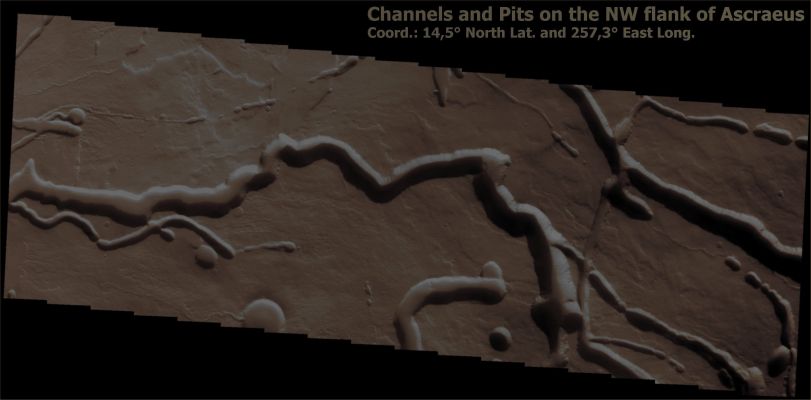Channels and Pits on the N/W Flank of Ascraeus Mons (Absolute Natural Colors; credits for the additional process. and color.: Dr Paolo C. Fienga - Lunexit Team)
nessun commento
Parole chiave: Mars from orbit - Volcanic Features - Lava Channels and Pits