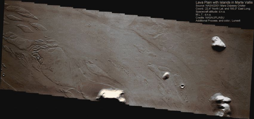 Lava Plains with "Islands" in Marte Vallis (Absolute Natural Colors; credits for the additional process. and color.: Dr Paolo C. Fienga - Lunexit Team)
nessun commento
Parole chiave: Mars from orbit - Volcanic Features - Lava Plains