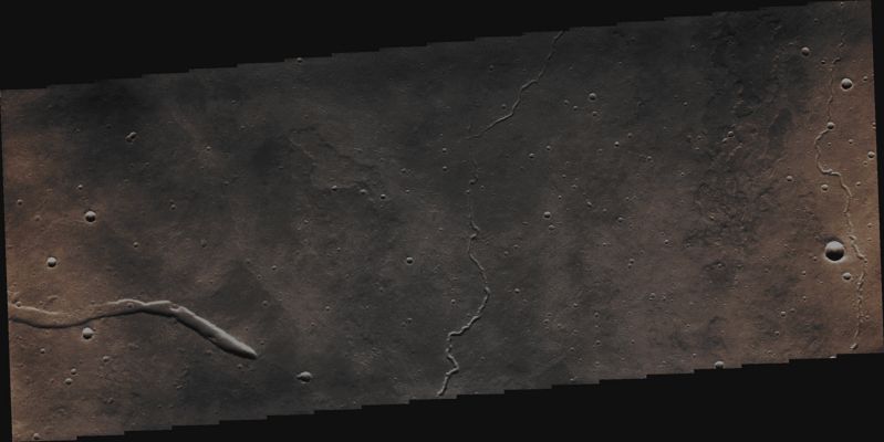 Features of the Eastern Flank of Elysium Mons (Absolute Natural Colors; credits for the additional process. and color.: Dr Paolo C. Fienga - Lunexit Team)
Orbit Number: 44248 
Latitude: 24,219° North 
Longitude: 151,509° East 
Instrument: VIS 
Captured: December, 5th, 2011
Mars Local Solar Time: 16:06 (Middle Afternoon)


Parole chiave: Mars from orbit - Volcanoes - Elysium Mons