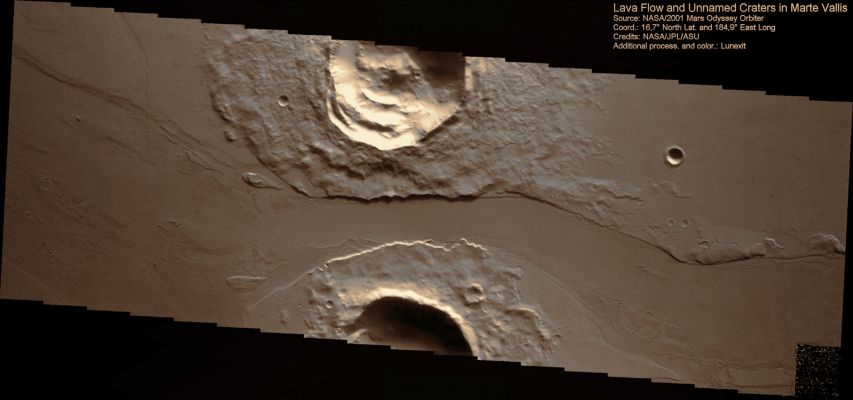 Lava Flows and Unnamed Craters in Marte Vallis (Natural Colors; credits: Dr Paolo C. Fienga - Lunexit Team)
nessun commento
Parole chiave: Mars from orbit - Volcanic Features - Flows and Craters