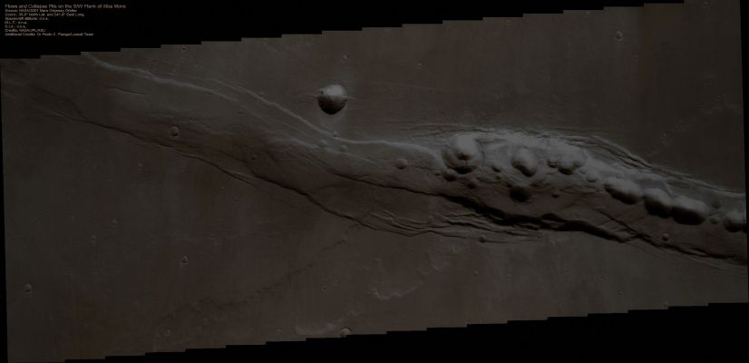 Flows and Collapse Pits on the S/W Flank of Alba Mons (Absolute Natural Colors; credits: Dr Paolo C. Fienga - Lunexit Team) 
nessun commento
Parole chiave: Mars from orbit - Volcanic Features - Flows and Collapse Pits