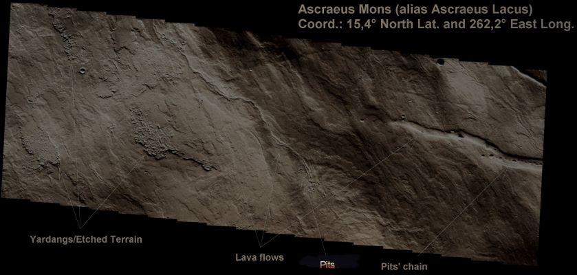 Features of Ascraeus Mons (Absolute Natural Colors; credits for the additional process. and color.: Dr Paolo C. Fienga - Lunexit Team)
nessun commento
Parole chiave: Mars from orbit - Volcanoes - Ascraeus Mons