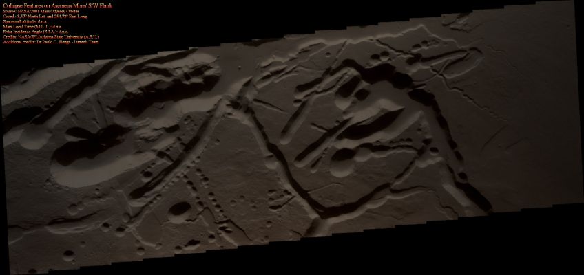 Collapse Features on Ascraeus Mons' S/W Flank (Absolute Natural Colors; additional process.: Dr Paolo C. Fienga - Lunexit Team)
nessun commento
Parole chiave: Mars from orbit - Collapse Features - Pits