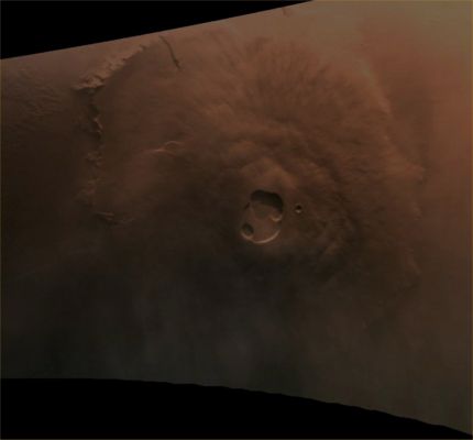 Olympus Mons, from MGS (Natural Colors; credits: NASA & Lunar Explorer Italia)
nessun commento
Parole chiave: Mars from orbit - Volcanoes - Olympus Mons