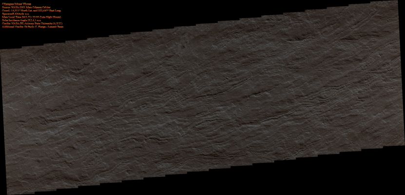 Channelized Lava Flows on the S/W Flank of Olympus (Absolute Natural Colors; credits: Dr Paolo C. Fienga - Lunexit Team)
nessun commento
Parole chiave: Mars from orbit - Volcanoes - Olympus Mons