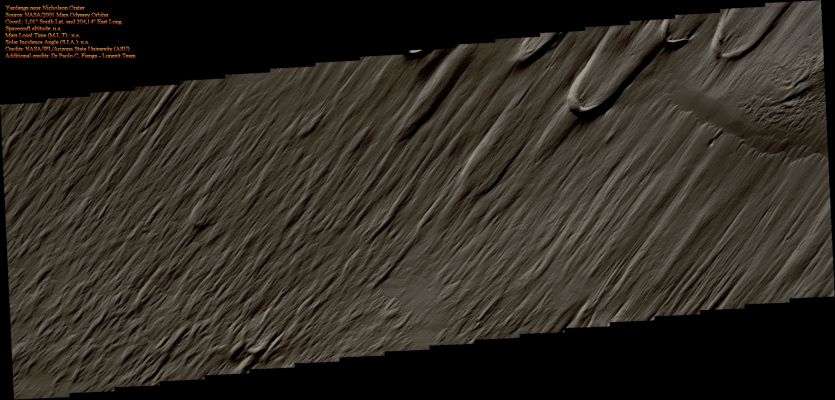 Peri-Equatorial Yardangs (Absolute Natural Colors; credits for the additional process. and color.: Dr Paolo C. Fienga - Lunexit Team)
nessun commento
Parole chiave: Mars from orbit - Yardangs