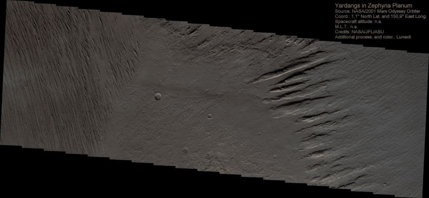 Yardangs in Zephyria Planum (Absolute Natural Colors; credits: Dr Paolo C. Fienga - Lunexit Team)
nessun commento
Parole chiave: Mars from orbit - Yardangs