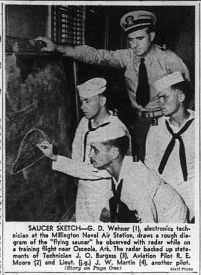 Millington Naval Air Station: drawing ("sketching") a possible "U.F.O."...
Parole chiave: UFO