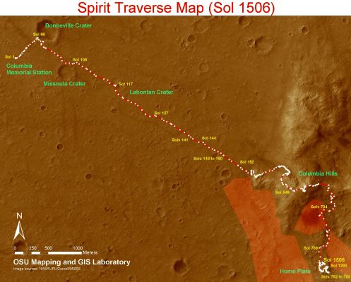 Spirit's Traverse Map, from Sol 1 up to Sol 1506
nessun commento
Parole chiave: Maps