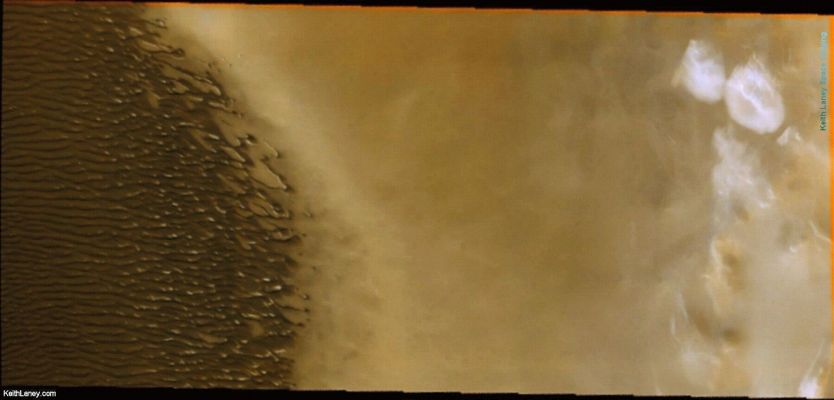 Mars from Orbit, as a "Human" would see it...by Keith Laney (2)
nessun commento
Parole chiave: Mars from orbit - South Polar Crater with dark dune-field