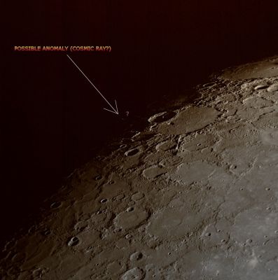 Northern Latitudes and a possible Orbital Anomaly (natural colors; credits: Lunexit)
About 91 minutes after MESSENGER’s closest pass by the Planet, MDIS acquired this image of Mercury’s Northern Surface, which is one in a set of 48 that form a mosaic of the departing Planet. In this image, the left portion of the Surface fades into darkness at the Terminator, the line between the sunlit dayside of the Planet and the dark night side. 

The left-side portions of the surface that are just coming out of the darkness are being hit with the first rays of morning sunlight. Some of the surface to the right of this scene can be viewed in this previously released image looking toward Mercury’s North Pole (PIA10193). 

Date Acquired: January 14, 2008
Image Mission Elapsed Time (MET): 108830334
Instrument: Narrow Angle Camera (NAC) of the Mercury Dual Imaging System (MDIS)
Resolution: 0,8 Km/pixel (0,5 miles/pixel) Scale: The width of this image is about 800 Km (approx. 500 miles)
Spacecraft Altitude: about 30.700 Km (approx. 19.100 miles)
Parole chiave: Mercury