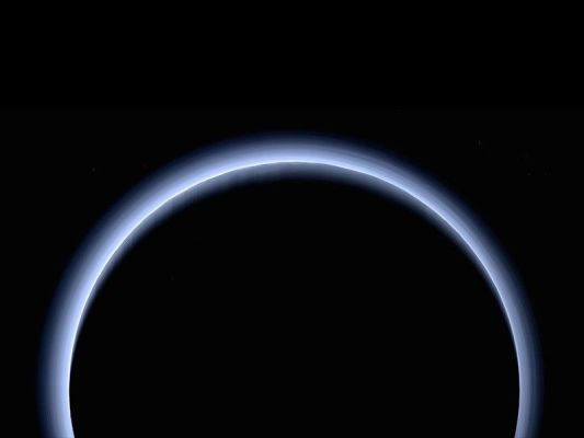 A "Blue-rayed" Farewell to Pluto
New Horizons is a NASA mission to study the dwarf planet Pluto, its moons, and other objects in the Kuiper Belt, a region of the solar system that extends from about 30 AU, near the orbit of Neptune, to about 50 AU from the Sun.

It was the first mission in NASA�s New Frontiers program, a medium-class, competitively selected, and principal investigator-led series of missions. (The program also includes Juno and OSIRIS-REx.)

New Horizons was the first spacecraft to encounter Pluto, a relic from the formation of the solar system. By the time it reached the Pluto system, the spacecraft had traveled farther away and for a longer time period (more than nine years) than any previous deep space spacecraft ever launched.

The design of the spacecraft was based on a lineage traced back to the CONTOUR and TIMED spacecraft, both also built by the Applied Physics Laboratory at Johns Hopkins University.

Besides its suite of scientific instruments, New Horizons carries a cylindrical radioisotope thermoelectric generator (a spare from the Cassini mission) that provided about 250 watts of power at launch (decaying to 200 watts by the time of the Pluto encounter).

After reaching initial Earth orbit at about 105 � 130 miles (167 � 213 kilometers), the Centaur upper stage fired (for a second time) for nine minutes to boost the payload to an elliptical orbit that stretched to the asteroid belt.

A second firing of the Star 48B solid rocket accelerated the spacecraft to a velocity of about 36,400 miles per hour (58,536 kilometers per hour), the highest launch velocity attained by a human-made object relative to Earth. The spacecraft was now set on a trajectory to the outer reaches of the solar system.

Controllers implemented course corrections on Jan. 28, Jan. 30, and March 9, 2006. A month later, on April 7, 2006, New Horizons passed the orbit of Mars.

A fortuitous chance to test some of the spacecraft�s instruments � especially Ralph (the visible and infrared imager and spectrometer) � occurred June 13, 2006, when New Horizons passed by a tiny asteroid named 132524 APL at a range of about 63,300 miles (101,867 kilometers).

The spacecraft flew by the solar system�s largest planet, Jupiter, for a gravity assist maneuver on Feb. 28, 2007, with the closest approach at 05:43:40 UT. The encounter increased the spacecraft�s velocity by about 9,000 miles per hour (14,000 kilometers per hour), shortening its trip to Pluto by three years.

During the flyby, New Horizons carried out a detailed set of observations over a period of four months in early 2007. These observations were designed to gather new data on Jupiter�s atmosphere, ring system, and moons (building on research from Galileo) and to test out New Horizon�s instruments.

Although observing the moons from distances much farther than Galileo, New Horizons was still able to return impressive pictures of Io (including eruptions on its surface), Europa, and Ganymede.

After the Jupiter encounter, New Horizons sped toward the Kuiper Belt, performing a course correction on Sept. 25, 2007.

The spacecraft was put in hibernation mode starting June 28, 2007, during which time the spacecraft�s onboard computer kept tabs on mission systems, transmitting special codes indicating that operations were either nominal or anomalous. During hibernation, most major systems of New Horizons were deactivated and revived only about two months every year. The second, third, and fourth hibernation cycles were Dec. 16, 2008, Aug. 27, 2009, and Aug. 29, 2014.

New Horizons passed the halfway point to Pluto on Feb. 25, 2010.

The discovery of new Pluto moons Kerberos and Styx during the mission added to concerns that there might be debris or dust around Pluto. Mission planners devised two possible contingency plans in case debris increased as the spacecraft approached Pluto, either using its antenna facing the incoming particles as a shield or flying closer to Pluto where there might be less debris.

On Dec. 6, 2014, ground controllers revived New Horizons from hibernation for the last time to initiate its active encounter with Pluto. At that time, it took four hours and 25 minutes for a signal to reach Earth from the spacecraft.

The spacecraft began its approach phase toward Pluto on Jan. 15, 2015, and its trajectory was adjusted with a 93-second thruster burn on March 10. Two days later, with about four months remaining before its close encounter, New Horizons finally became closer to Pluto than Earth is to the Sun.

Pictures of Pluto began to reveal distinct features by April 29, 2015, with detail increasing week by week into the approach. A final 23-second engine burn on June 29, 2015, accelerated New Horizons toward its target by about 11 inches per second (27 centimeters per second) and fine-tuned its trajectory.

There was concern on July 4, 2015, when New Horizons entered safe mode due to a timing flaw in the spacecraft command sequence. Fortunately, the spacecraft returned to normal science operations by July 7.

Three days later, data from New Horizons was used to conclusively answer one of the most basic mysteries about Pluto: its size. Mission scientists concluded that Pluto is about 1,470 miles (2,370 kilometers) in diameter, slightly larger than prior estimates. Its moon Charon was confirmed to be about 750 miles (1,208 kilometers) in diameter.
Parole chiave: Pluto