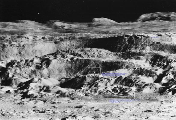 Copernicus' Misteries... (2)
In realtà, e tanto per essere precisi, già in passato - analizzando le possibili Anomalìe di Phobos - ci eravamo soffermati su questo aspetto che ora andremo a riprendere. E l'aspetto è questo: noi, se e quando guardiamo immagini come queste, tendiamo a prefigurarci una superficie piatta, soggetta ad illuminazione piena (proveniente dallo Zenith - o dal Nadir, a seconda dei casi - o quasi) la quale si comporta così come si comportano tutte le superfici che noi osserviamo dal suolo, ossìa "essa si mostra a noi per quello che è". Errore. O meglio: in questa costruzione (logica e connessa alla nostra esperienza) ci sono almeno 3 errori. Eccoli: 

1) il rilievo che stiamo osservando non è solo "davanti" a noi, ma è anche "al di sotto" di noi. Al di sotto di qualche centinaio di Km (il che non è poco); 
2) la superficie che stiamo osservando, SEMBRA piatta, ma in realtà è sensibilmente curva (in tutte le direzioni); 
3) l'illuminazione di questa superficie non è UNIFORMEMENTE piena e regolare, sia perchè il Sole, rispetto all'Orizzonte Locale (e cioè l'Orizzonte di un ipotetico Astronauta che, al momento dello scatto, si trovasse "dentro" al Cratere) non è affatto allo Zenith e sia perchè la nostra visione del paesaggio deriva da un punto di vista (ivi: un punto dello Spazio) la cui illuminazione, al momento della ripresa, è MOLTO DIVERSA dall'illuminazione del corpo ripreso.

E non è tutto. 
L'altezza del Sole sull'Orizzonte Locale della Superficie Lunare che si trova sulla perpendicolare del Lunar Orbiter (e nei suoi pressi) è BEN DIVERSA da quella del Sole sull'Orizzonte Locale del Cratere Copernicus il quale, ATTENZIONE, è ancora BEN LONTANO dalla perpendicolare dell'Orbiter! 

E, volendo, si potrebbe dire di più. 
Ad esempio (ed anche se in questo caso la differenza visibile e - da noi Osservatori - percepibile, è trascurabile) si potrebbe legittimamente asserire che l'altezza del Sole sull'Orizzonte Locale della parete esterna di Copernicus più prossima alla perpendicolare dell'Orbiter è DIVERSA dall'altezza del Sole sull'Orizzonte Locale della parete esterna di Copernicus più lontana - AL MOMENTO DELLO SCATTO - rispetto alla medesima perpendicolare.

E così via. Le puntualizzazioni, in fondo, non bastano (quasi) mai...

Ma perchè abbiamo svolto queste riflessioni? 
Le abbiamo svolte per Voi e, in fondo, per un solo e semplicissimo motivo: il 99,9% delle possibili (e presunte) Anomalìe e/o Singolarità di Superficie individuate su Corpi Celesti extra-terrestri, in realtà si risolve in sviste che derivano da erronee interpretazioni delle reali (EFFETTIVE) fattezze del suolo osservato. Erronee interpretazioni le quali sono determinate da "giochi di luce e giochi d'ombra" dipendenti dalla posizione dell'Osservatore (ivi: il Lunar Orbiter II) rispetto alla posizione del corpo osservato.

Quello che intendiamo dire, insomma ed in fondo, è solo questo: le riprese effettuate da centinaia di Km di altezza e di distanza dagli "obbiettivi" sono, si, altamente spettacolari, ma offrono un campionario di effetti ottici ingannevoli per l'Osservatore che, alla fine e di conseguenza, esse si trasformano in autentiche fucine di sviste (più o meno grandi).

Ovviamente, in questo caso (come in tanti altri) nessuno di noi dice, con certezza assoluta, "Guarda che il rilievo osservato NON E' quello che sembra". 
No. 
Noi diciamo solo questo: "Attenzione, poichè le interpretazioni della superficie di un Corpo Celeste fatte mediante riprese orbitali di questo tipo è più che ingannevole! Essa è un'autentica trappola costante per la nostra Vista e per la nostra capacità di effettuare delle Associazioni Logiche e Visive". Tutto qui.

Un grazie di cuore, come sempre, all'Amico Carlo Contu per gli spunti forniti ed a tutti gli Amici di Lunexit per la pazienza e l'attenzione dedicataci.
Parole chiave: The Moon from orbit - Craters - Copernicus