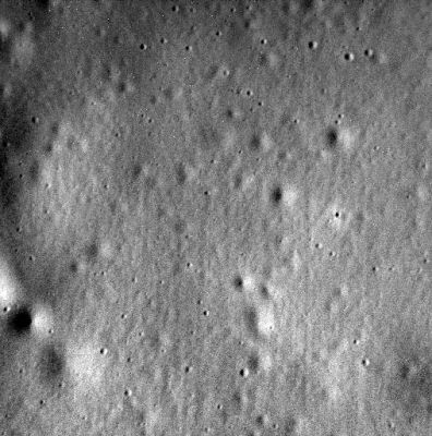 Farewell Messenger!....
Caption NASA:"Originally planned to orbit Mercury for one year, the mission exceeded all expectations, lasting for over four years and acquiring extensive datasets with its  seven scientific instruments and radio science investigation. This afternoon, the Spacecraft succumbed to the pull of Solar Gravity and impacted Mercury's Surface. 
The image shown here is the last one acquired and transmitted back to Earth by the mission. The image is located within the Floor of the roughly 93-Km-diameter Impact Crater named "Jokai". The Spacecraft struck the Planet just north of Shakespeare Basin".

Date acquired: April 30, 2015
Image Mission Elapsed Time (MET): 72716050
Image ID: 8422953
Instrument: Narrow Angle Camera (NAC) of the Mercury Dual Imaging System (MDIS)
Center Latitude: 72,0Â° North
Center Longitude: 223,8Â° East
Resolution: 2,1 meters/pixel
Scale: This image is about 1 Km across
Solar Incidence Angle: 57,9Â° (meaning that the Sun was 32,1Â° high on the Local Horizon)
Emission Angle: 56,5Â°
Phase Angle: 40,7Â°
Parole chiave: Mercury